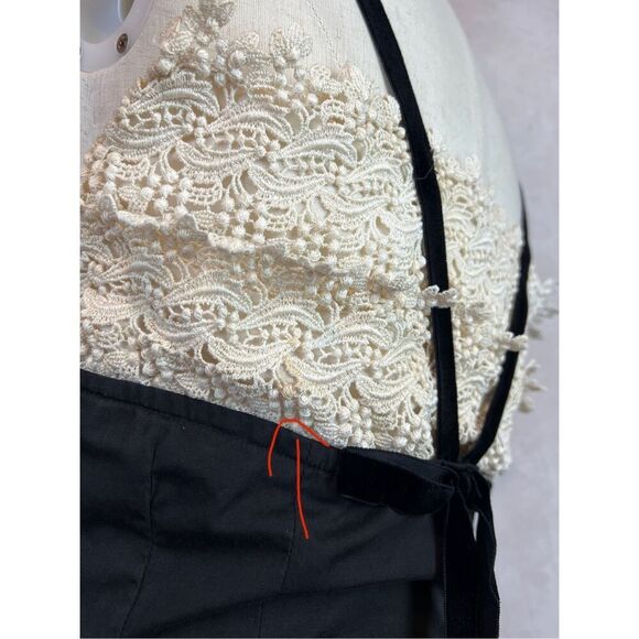 Vintage Late 1940s Black Dress Stunning Art Deco - Picture 12 of 13